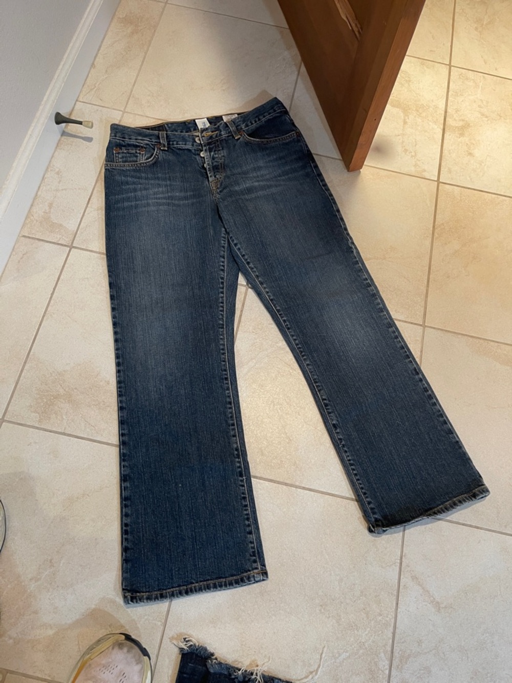 Lucky Brand Women's Dark Blue Wide Leg Jeans